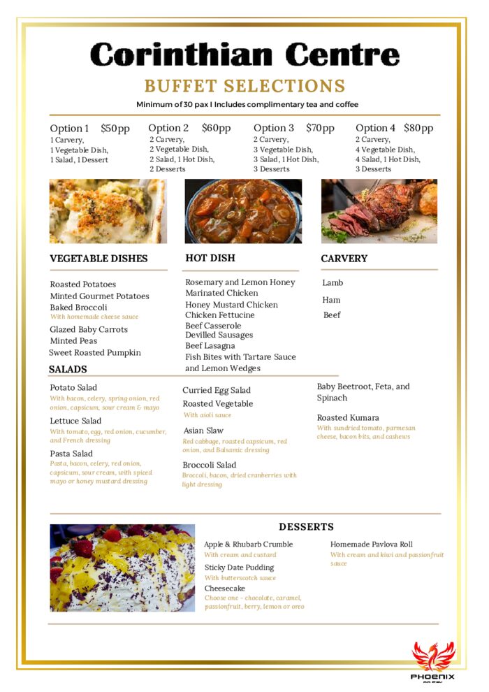 Corinthian Centre Buffet Options preview